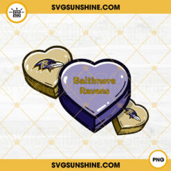 Baltimore Ravens Conversation Hearts PNG, Ravens Football Love PNG Sublimation Download