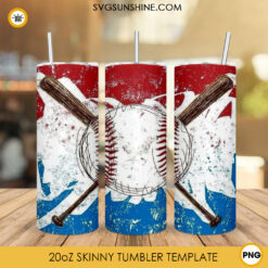 Baseball 20oz Tumbler Wrap, Sport Tumbler Sublimation Designs