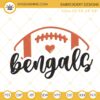 Bengals Football Embroidery Files, Cincinnati Bengals Embroidery Designs Digital Download