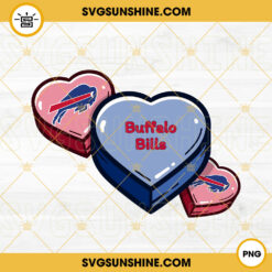 Buffalo Bills Conversation Hearts PNG, Bills Football Love PNG Sublimation Download