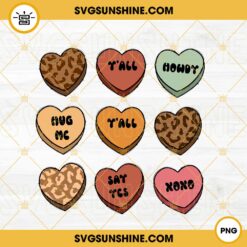 Western Candy Hearts PNG, Conversation Hearts PNG, Valentines Day PNG Sublimation File