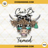 Can't Be Tamed PNG, Heifer PNG, Highland Cow PNG, Cow Sunglasses Bandana PNG Design Download
