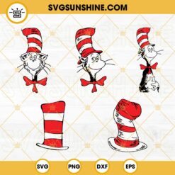 Cat In The Hat SVG Bundle, Dr Seuss SVG PNG DXF EPS Cricut Files