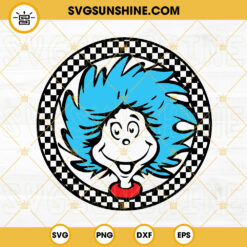 Checkered Dr Seuss SVG, Read Across America SVG, Dr Seuss Day SVG PNG DXF EPS
