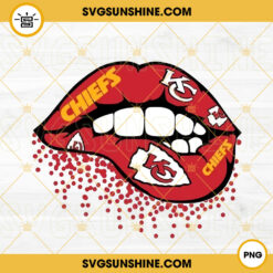 Kansas City Chiefs Lips PNG, NFL Football Team PNG Digital Download