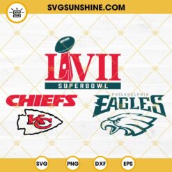Eagles vs Chiefs Super Bowl LVII 2023 SVG, Super Bowl 2023 SVG, Eagles vs Chiefs SVG