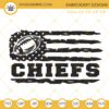 Chiefs Football USA Flag Embroidery Designs, Kansas City Chiefs Embroidery Digital File Download