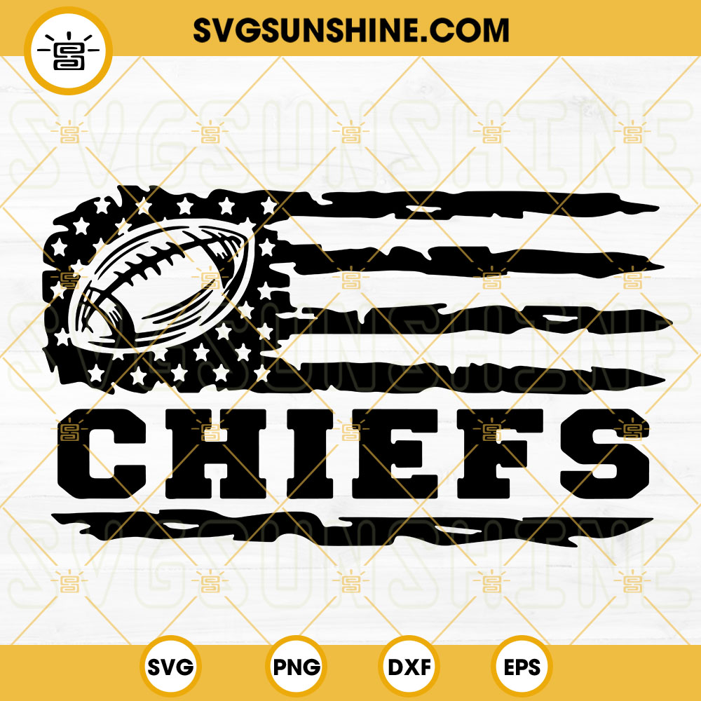 Chiefs SVG Distressed USA Flag, Instant Download