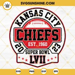 Kansas City Chiefs 2023 Super Bowl LVII SVG PNG DXF EPS Cricut Silhouette Vector Clipart