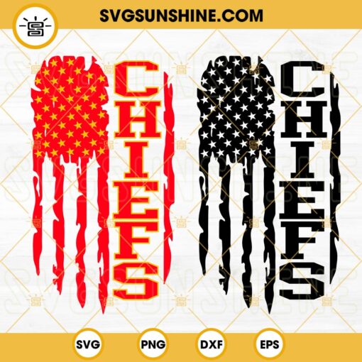 Chiefs US Flag SVG, Chiefs Football SVG, Kansas City Chiefs SVG, NFL Football Team SVG PNG DXF EPS