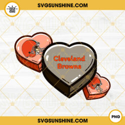 Cleveland Browns Conversation Hearts PNG, Browns Football Love PNG Sublimation Download