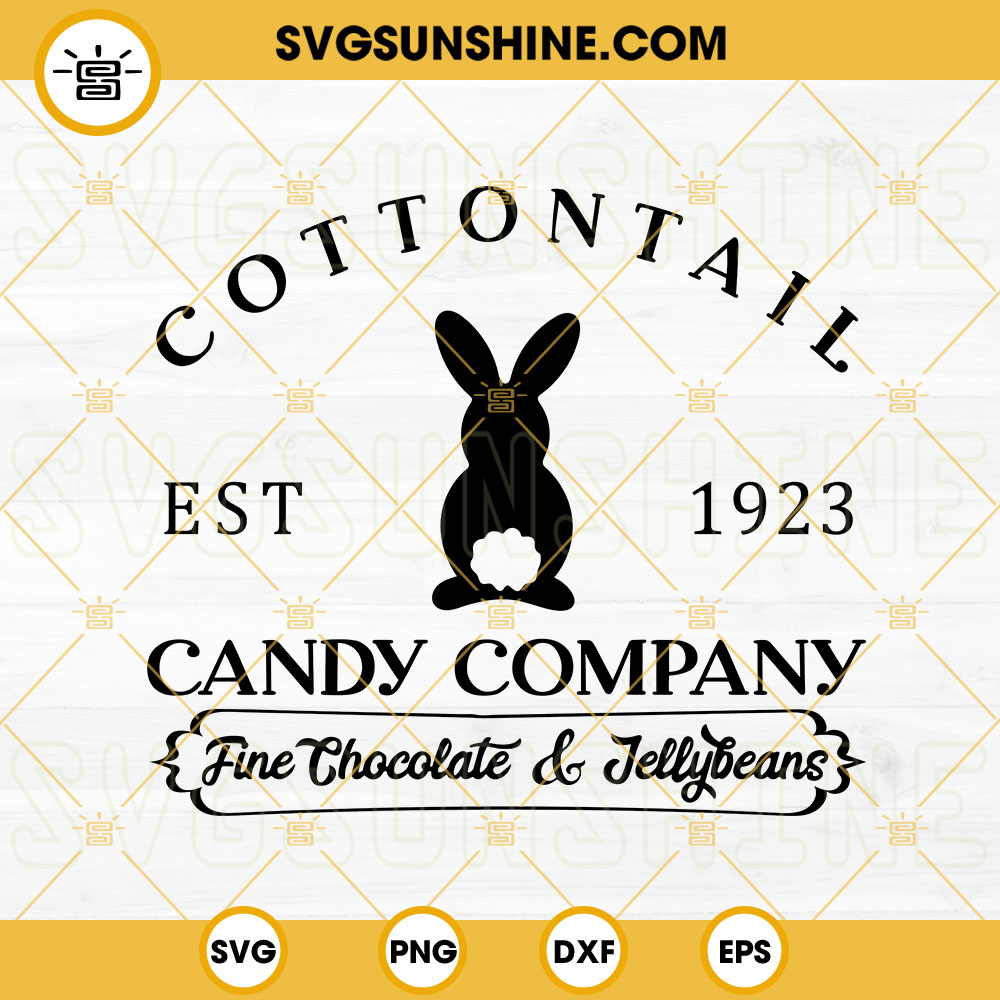 Cottontail Candy Company SVG, Cute Easter SVG, Easter Family SVG PNG DXF EPS