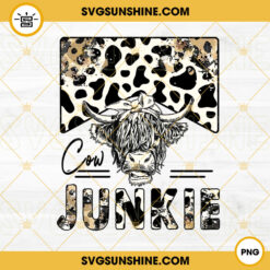 Cow Junkie PNG, Highland Cow Bandana PNG, Leopard Cowhide PNG, Western Heifer PNG Digital File