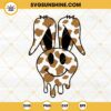 Cowhide Bunny Smile SVG, Rabbit SVG, Cute SVG, Happy Easter SVG PNG DXF EPS Cut Files