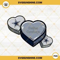 Dallas Cowboys Conversation Hearts PNG, Cowboys Football Love PNG Sublimation Download