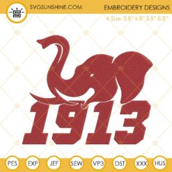 Delta Sigma Theta 1913 Elephant Machine Embroidery Designs