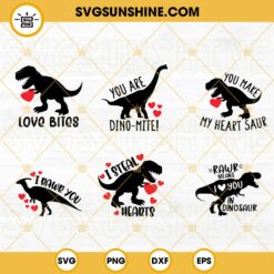 Dinosaur Valentine Heart SVG, Boys Valentine SVG, Kids Valentines SVG, Valentines Day SVG