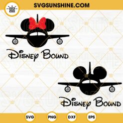 Disney Bound SVG, Mickey Minnie Mouse SVG, Family Vacation SVG, Disney Airplane Trip SVG PNG DXF EPS