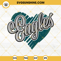Eagles Heart SVG, Eagles Football SVG, Team Mascot SVG, Philadelphia Eagles SVG PNG DXF EPS Cricut