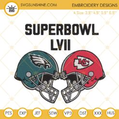 Eagles VS Chiefs Embroidery Designs, Super Bowl LVII 2023 Embroidery Files