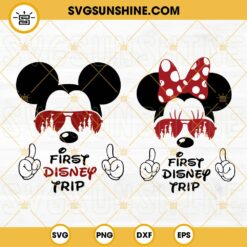 First Disney Trip SVG Bundle, Mickey Minnie SVG, Disney Vacation SVG PNG DXF EPS Files