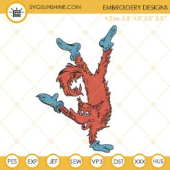 Fox In Socks Embroidery Designs, Dr Seuss Day Embroidery Files
