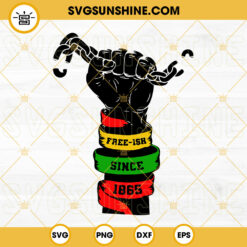 Free-ish Since 1865 SVG, Raised Fist SVG, Juneteenth SVG, Black History Month SVG PNG DXF EPS