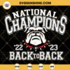 Georgia Bulldogs National Champions 22 23 SVG, Back To Back SVG, UGA Football SVG PNG DXF EPS