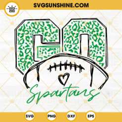 Go Spartans Leopard SVG, Michigan State Spartans Football SVG PNG DXF EPS Cut Files