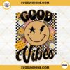 Good Vibes PNG, Hippie PNG, Retro Smiley Face PNG, Positivity PNG Sublimation