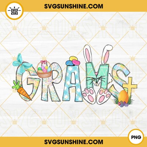 Grams Easter PNG, Grams Bunny PNG, Grandma Easter PNG, Happy Easter PNG Sublimation