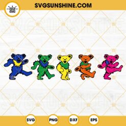 Grateful Dead Dancing Bears SVG, Jerry Bears SVG, Bears Choice Band SVG PNG DXF EPS