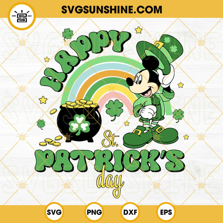 Disney St Patricks Day Svg Lucky Walk Mickey And Friends Svg Mickey