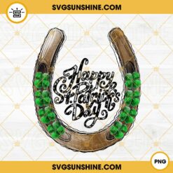 Happy St Patricks Day Horseshoe PNG, Lucky Clover PNG, Irish PNG Download