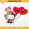 Hello Kitty Bad Bunny Valentine SVG, Hello Kitty Sad Heart Balloons SVG, Benito Valentine SVG PNG DXF EPS