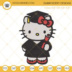 Hello Kitty Graduation Embroidery Designs
