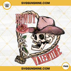 Howdy Valentine PNG, Western Skull PNG, Cowboy Valentines Day PNG Download