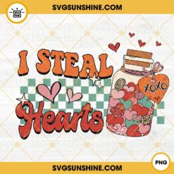 I Steal Hearts PNG, Retro Valentines Day PNG Digital Download