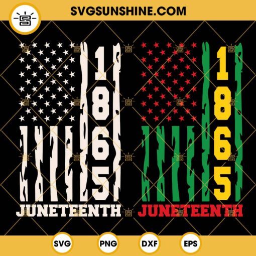 Juneteenth 1865 American Flag SVG Bundle, African American SVG, Black History Month SVG PNG DXF EPS