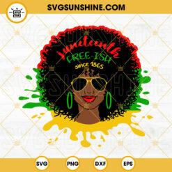 Juneteenth Free-ish Since 1865 SVG, African American Woman Head SVG, Black History SVG PNG DXF EPS