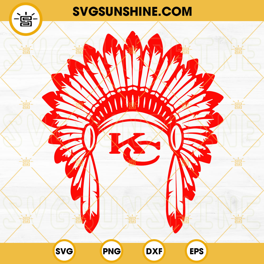 KC headdress SVG Native American Headdress SVG PNG DXF