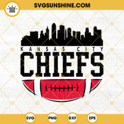 Kansas City Chiefs SVG, KC Chiefs Football Skyline SVG, NFL Football Team SVG PNG DXF EPS