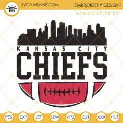 Kansas City Chiefs Football Skyline Machine Embroidery Designs