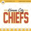 Kansas City Chiefs Embroidery Designs, Kansas City Football Embroidery Files