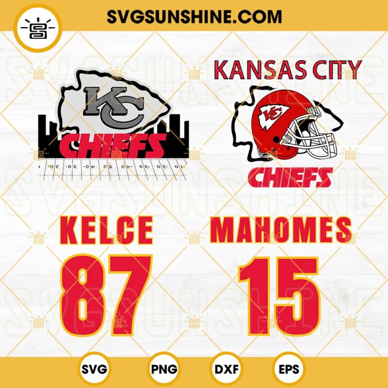 Kansas City Chiefs Svg Bundle Travis Kelce Svg Mahomes Svg Chiefs