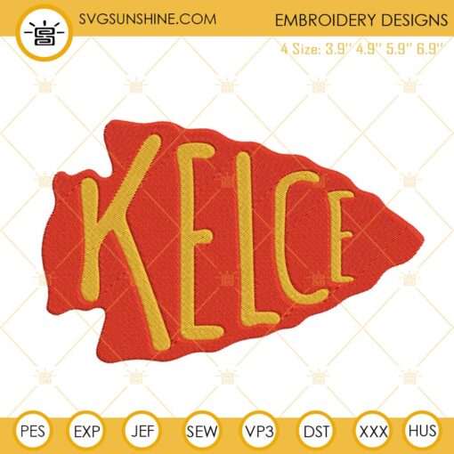 Kelce Kansas City Chiefs Embroidery Design Files