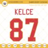 Travis Kelce 87 Embroidery Designs, Kansas City Chiefs Embroidery Files