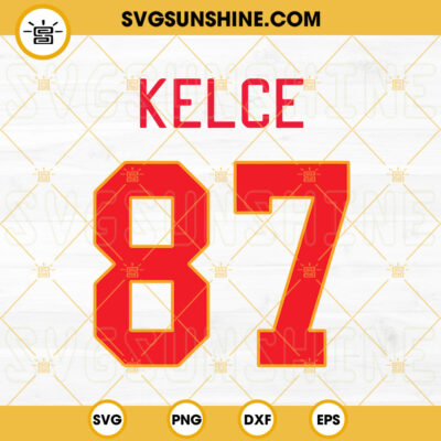Kelce 87 SVG, Travis Kelce SVG, Kansas City Chiefs SVG PNG DXF EPS Files