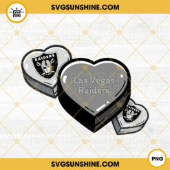 Las Vegas Raiders Heart SVG, Raiders Football SVG, NFL Team SVG PNG DXF EPS Files For Cricut