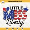 Little Miss Liberty SVG, USA Flag SVG, America Love SVG, 4th Of July SVG PNG DXF EPS